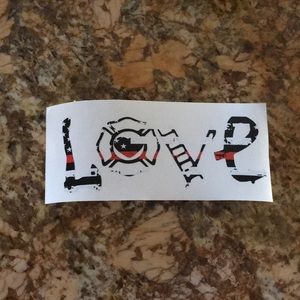 Love firefighter decal